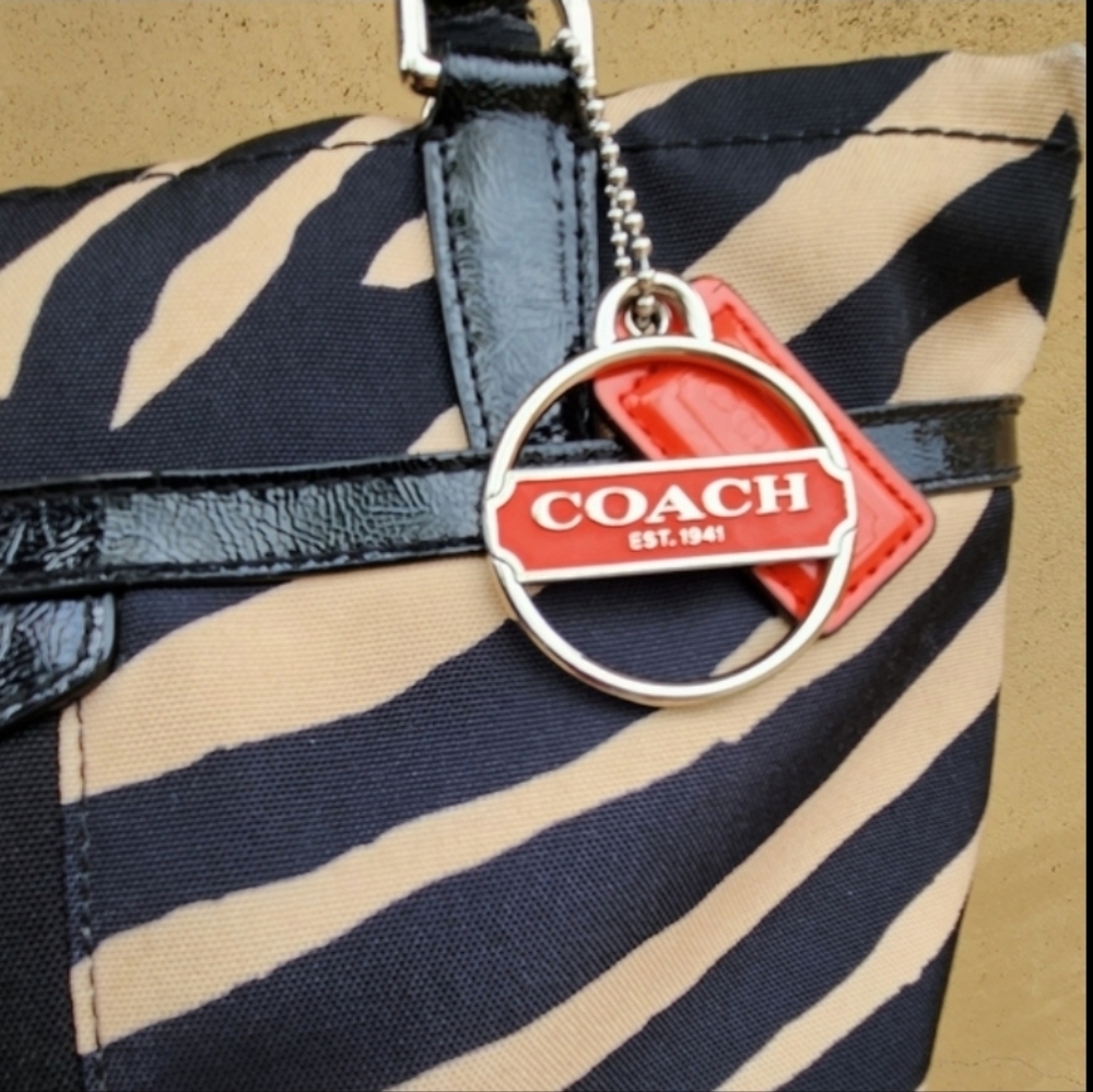 Coach Zebra Print Tote Bag - Style F23283 - Picture 11 of 15